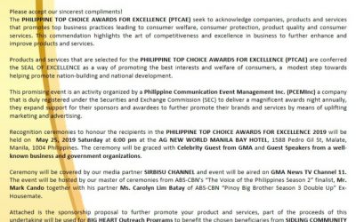 Great News to start the year 2019! Thank you Philippine Top Choice Awards for Ex…