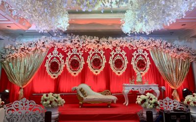 Red & White Classic Floral theme for Aeral Lee Uy and Jessel Christine Lim River…
