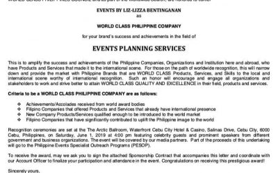 Thank you again for this World Class Award – “Event Planning Services”   Congrat…