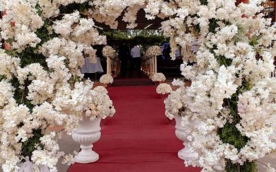 Wedding Ceremony Setup for Aeral & Jessel  #ClassicFloralTheme #MrMrsUy  04-…