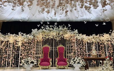 What a dreamy setup. Classic Floral Wedding Theme for JIFFY and TRIXIA  #EventsB…