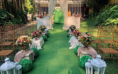 The Wedding Ceremony Setup for Cris & Mary Joy Wedding #ModernRomanticThemed…