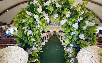 Green & White Themed Wedding for Marvin & Kath’s Ceremony  #JanuaryWeddi…